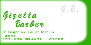 gizella barber business card